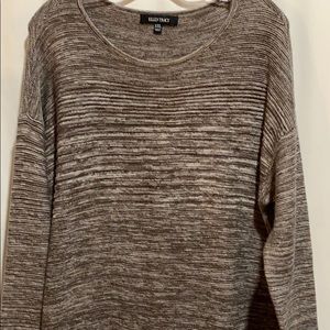 ELLEN TRACY SWEATER MARBLED BROWN SZ XXL HI/LO